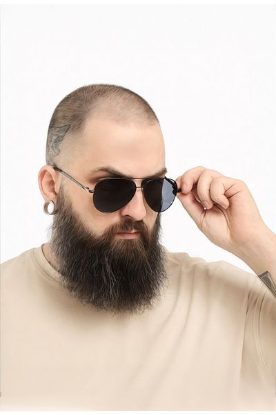 BAPPİR Polarized High Quality Drop Aviator Black Polarized Sunglasses Unisex