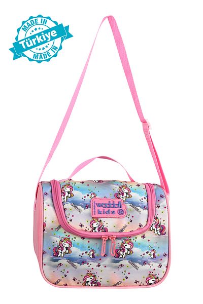 CANLOOR Waddell Licensed Dusty Pink Unicorn Pattern Thermal - Thermal Insulated School Lunch Bag