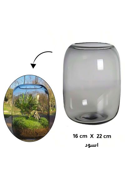 Generic حوض أسماك زجاجي 16×22 رمادي