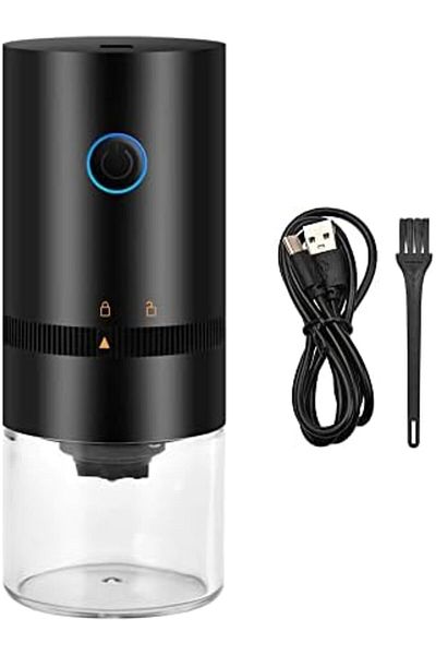 EACAM Mini Coffee Grinder Electric Burr Coffee Grinder Portable Grinder with Adjustable Coarse Fine