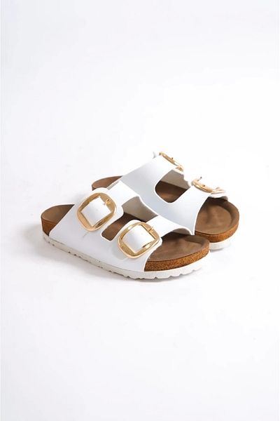 PLN SHOES Unisex Orthopedic Sole Anatomical Slippers Double Strap Buckle Daily Comfortable Slippers