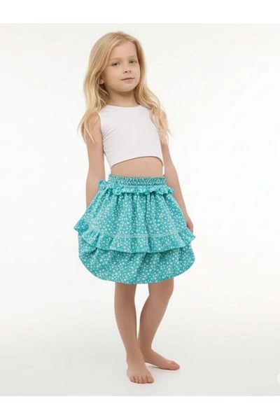 Zekids Girl's Floral Patterned Balloon Skirt