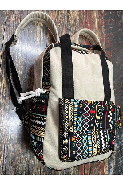Street Bag Ethnic Authentic Waterproof Backpack with Laptop Compartment and Carry Sleeve