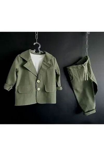 NİSAY BOUTİQUE Boy's Pocket and Button Detailed Summer Seasonal Trend Stylish 3-Piece Set for Festivals and Celebrations