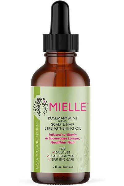 MIELLE زيت نمو الشعر العضوي بالروزماري والنعناع - 2 أونصة سائلة (59 مل)