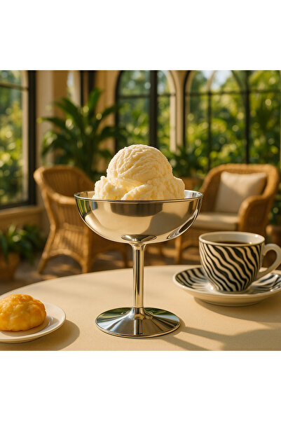 Veliday Paslanmaz Çelik Sunumluk Dondurmalık - Küçük Tatlı Kupaları Atıştırma...