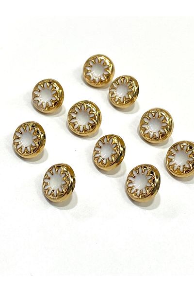 karantuhafiye Blouse Button / Metal Blouse Button / 10 Pieces / Model 14