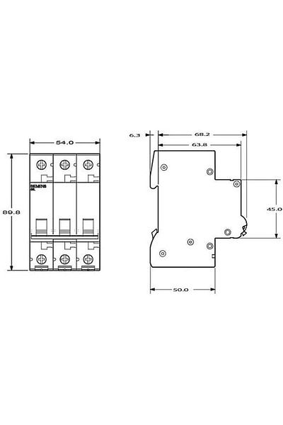 STOREMAX Jvnnastore 32A; 3 Phase; 5Sl Classic Automatic Fuse with Switch; 6Ka; C Type; Slow Character