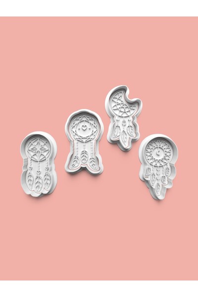 AKTASTORE Dream Catcher Theme Cookie Mold and Sugar Dough Mold Set of 4