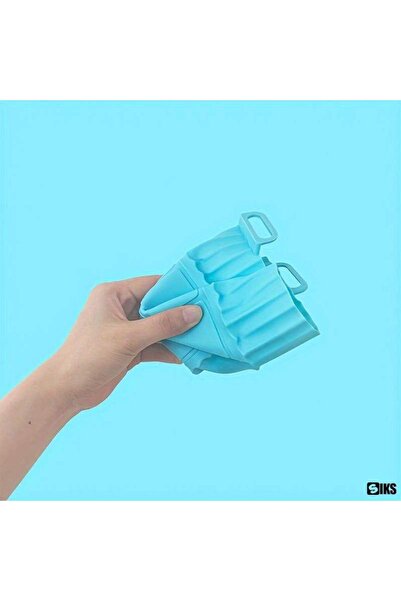 SIKS Tavă de protecție din silicon, pentru friteuză cu aer, universală, pentru friteuză, prăjită, pătrată, albastră