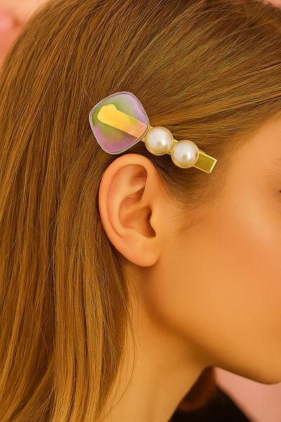 cityvision Agrafă de păr cu perle cu fundal de culoare aurie – design elegant și elegant