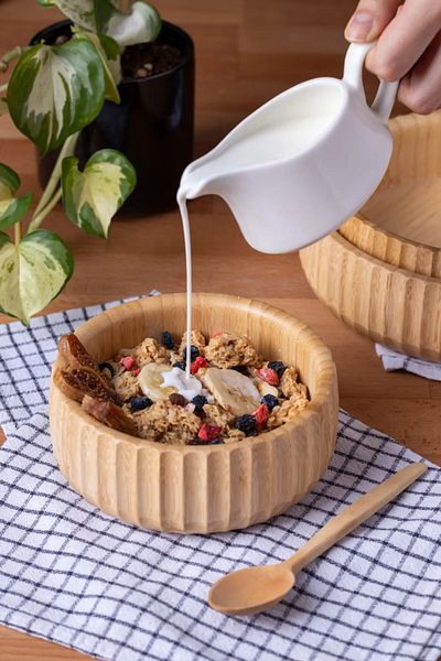 LUMİNA Bamboo 15X6 cm Premium Natural Bowl