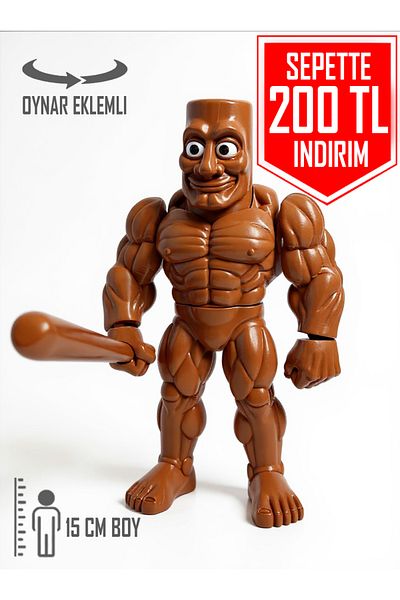 Suelo Butik Muscular Joints Movable Tung Tung Tung Sahur Brainrot 15 cm Character Figure Toy