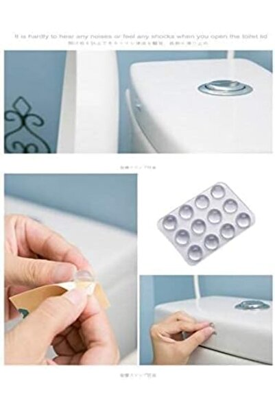 Generic 50 Pieces 10Mm X 4Mm Clear Anti Slip Silica Gel Rubber Door Bumper Damper - Hemispherical Shape Shoc