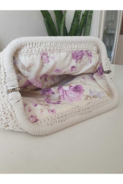 NEXT LİFE STORE Hand Knitted Colorful Motif 22 cm Scholarship Bag