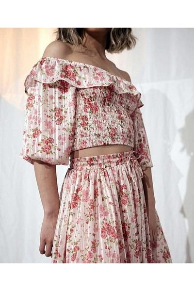 Perryes Women's Vintage Breeze Breeze Skirt Blouse