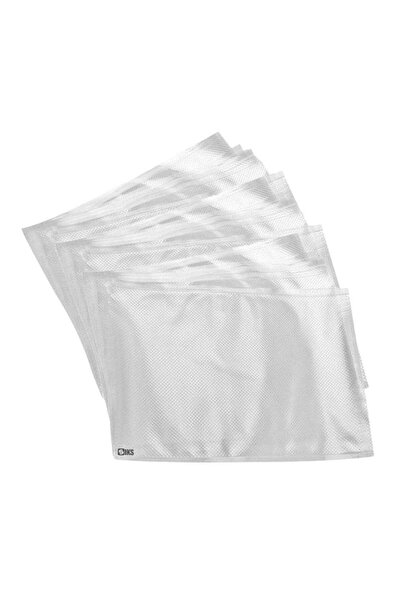 SIKS Set de 15 x Pungi vidate SIKS pentru alimente, transparente, 23,5 x 15 cm