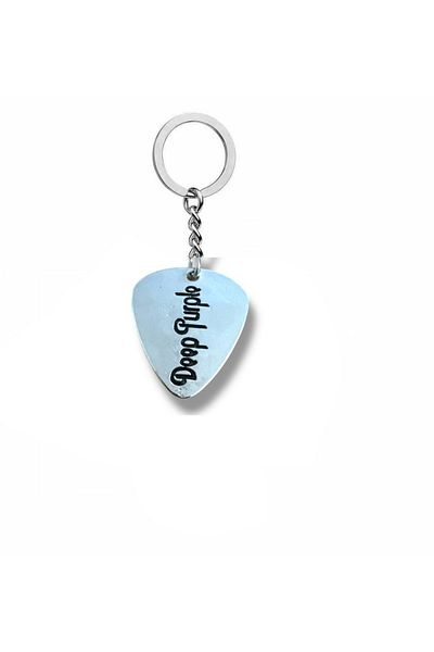 Herşey Nota Deep Purple Rock Band Pen-Shaped Double-Sided Rock Sign Metal Keychain