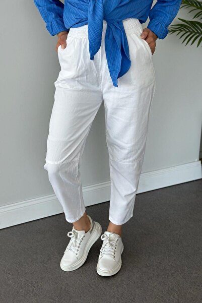 Şulemoda Giyim Beyzing Trousers White