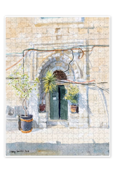 Jeronkarji Müslüman Mahallesi, Kudüs 500 Parça Puzzle Yapboz Şehir Manzara Te...