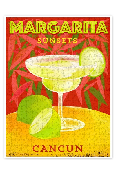 Jeronkarji Margarita Gün Batımları, Cancun 500 Parça Puzzle Yapboz Mutfak Tem...