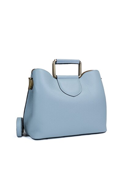 OEM Geantă de mână din piele premium, Lora, albastru deschis