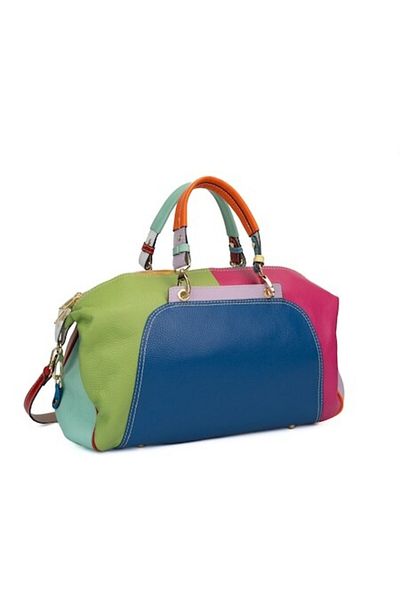 OEM Premium Leather Handbag, Catinca, Multicolor