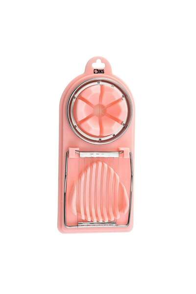 SIKS ® EGG1 Cuțit feliator multifuncțional pentru tăierea ouălor fierte, roz