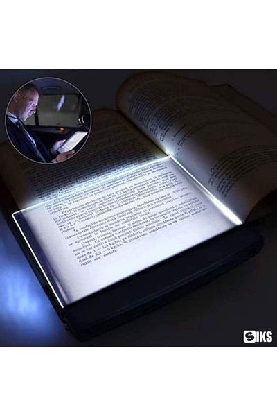 SIKS Panou luminos cu lampă LED pentru citit cărți, culoare neagră