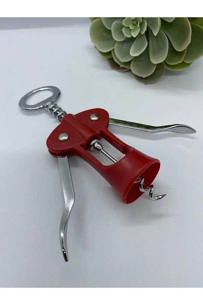 HOME ZDK AWM Colorful Metal Corkscrew Wine Opener / Red