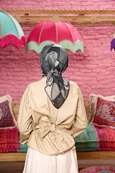 İpekhan Marrakech Collection Μαλακό Φουλάρι Γκρι 1198-15