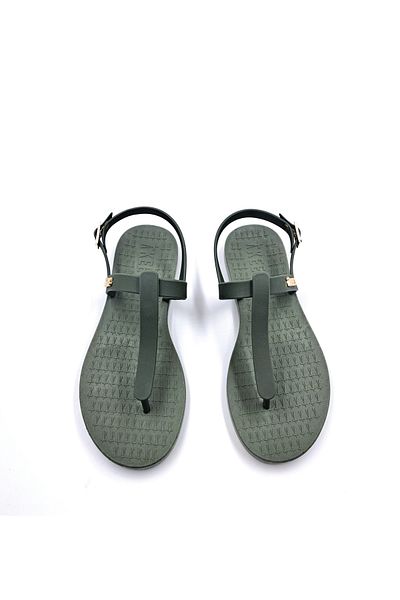 Tkees Khaki Green Color Women's Flip Flops Beach Sandals