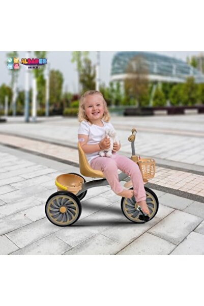 ALBADER دراجة أطفال، دراجة ثلاثية العجلات، دراجات ثلاثية العجلات للأطفال من عمر سنتين إلى خمس سنوات مع مساحة تخزين مزدوجة، ركوب الدراجة