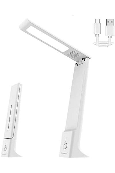 GENERAL Syraith LED Desk Lamp, Eye-Caring Table Lamp, High Brightness USB Rechargeable Foldable Desk Light,