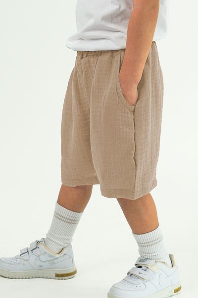 Catz Kids Pack of 2 Double Muslin Soho Shorts (Mink and Coffee)