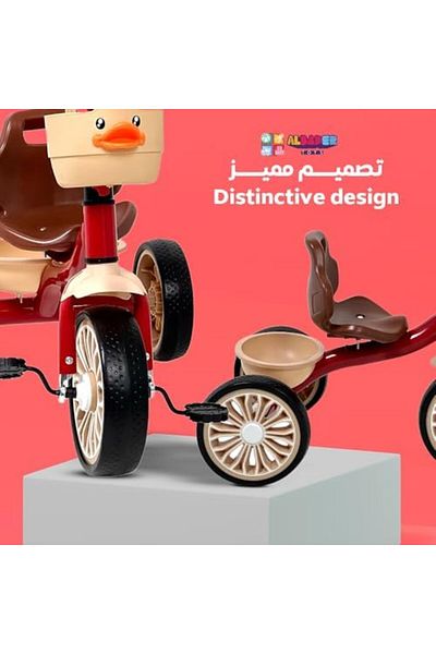 ALBADER Ride On Tricycles, Toddler Tricycle With Carton Design, Kids Trikes for 2-6
