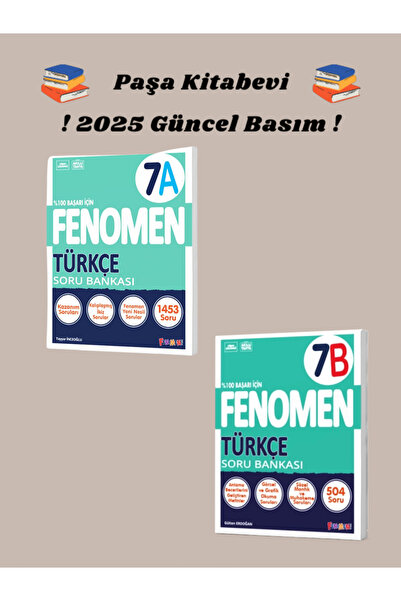 Fenomen Yayıncılık 7. Sınıf Türkçe (A/B SET) Soru Bankası