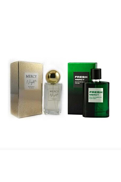 Mercy Night kadın parfüm 50 ml +Fresh Erkek Parfüm 50 Ml 2 li