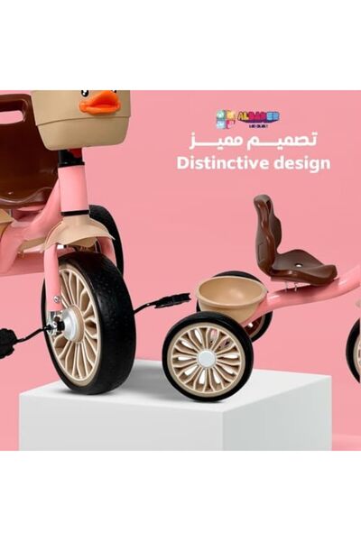 ALBADER Ride On Tricycles, Toddler Tricycle With Carton Design, Kids Trikes for 2-6