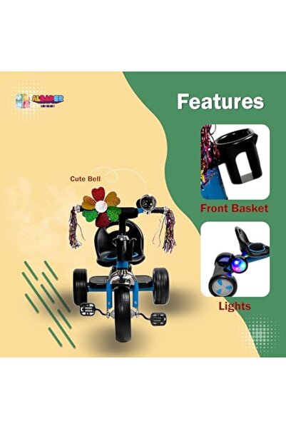 ALBADER Three Wheel Bike, Tricycle For Toddlers, Bicycle for Kids Toy With Sounds And Lights