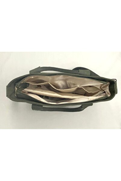 ASFAMA Büyük Boy Fermuarlı Kanvas Çanta Omuz Askılı Tote Bag