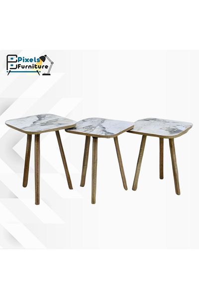 PixelsFurniture Pixel Furniture 3 Piece Square Turkish Coffee and Tea Table Set