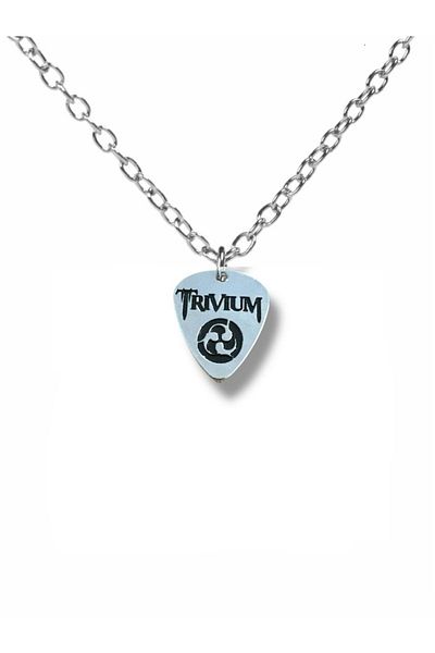 Herşey Nota Trivium Metal Music Band Pen-Shaped Double-Sided Rock Sign Unisex Metal Necklace