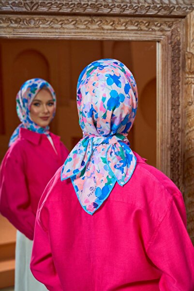 İpekhan Μαλακό κασκόλ Marrakech Collection Lilac Blue 1200-01
