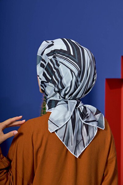 İpekhan İpekhan New Collection - Μαλακό κασκόλ, Μαύρο ανοιχτό γκρι 1208-07