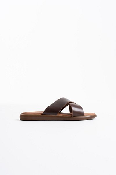 Zerenyus Weasley Premium Bitter Brown Genuine Leather Slippers