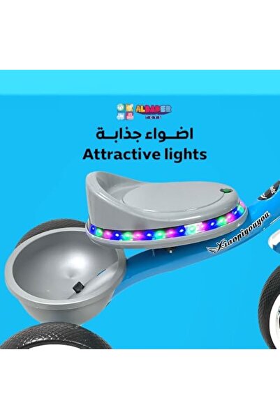 ALBADER Children Tricycle, Three Wheel Bike With Lighted Seat And Efficts, Kids Balance Bike