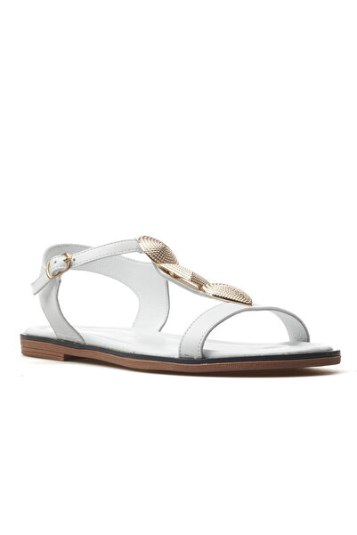 Venüs Women's Buckle Detailed Sandals 25Y 25161301Y Z White