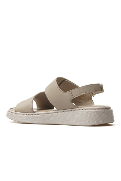 Venüs Women's Genuine Leather Daily Sandals 25Y 25322469Y Z Beige