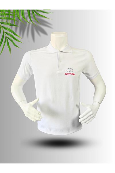 dafri Toyota Logo Printed Polo Neck Cotton T-Shirt